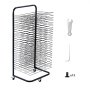VEVOR Art Drying Rack, 25 Removable Shelves 17 x 13 x 39.4 inch Paint Drying Rack With Lockable Wheels, Carbon Steel Painting Drying Rack for Artwork in Classroom, Art Studios and Schools, Black