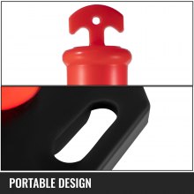 VEVOR 6Pack Traffic Delineator Posts 44 Inch Height, PE Delineator Cones Post Kit 10 inch Reflective Band, Delineators Post with Rubber Base 16 inch for Construction Sites, Facility Management etc.