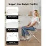 VEVOR 6 Pack Folding Chairs, Foldable Plastic Chairs with Heavy Duty Metal Frame, Portable Folding Card Table Chairs, Stackable Indoor Outdoor Seats for Home, Yard, Garden, Parties, Events, White