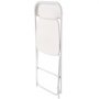 VEVOR 6 Pack Folding Chairs, Foldable Plastic Chairs with Heavy Duty Metal Frame, Portable Folding Card Table Chairs, Stackable Indoor Outdoor Seats for Home, Yard, Garden, Parties, Events, White