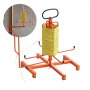 VEVOR Cable Dispenser, Floor or Stud Mounted, Wire Spool Rack, Portable Wire Rack Dispenser with Anti-Slip Metal Handle for Wiring Transport, Swivel Eyelet, for Electrical, Industrial and Retail Use