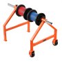 VEVOR Wire Spool Rack, 220 lbs Load Capacity, Portable Cable Caddy, Moveable Wire Rack with Wheels, Spool Holder, Up to 29.9 in Diameter, for Electrical Industrial and Retail Use, Working Efficiency