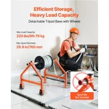 Wire Spool Rack Holder for Up to 29.9 in Diameter Spools Cable Caddy with Wheels