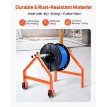 Wire Spool Rack Holder for Up to 29.9 in Diameter Spools Cable Caddy with Wheels