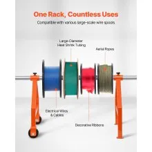 Wire Spool Rack Holder for Up to 29.9 in Diameter Spools Cable Caddy with Wheels