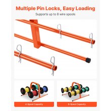 Hand Caddy Wire Dispenser for Up to 8 Spools for Electrical Industrial Retail