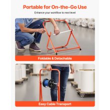 Foldable Wire Spool Rack Heavy Duty Cable Caddy for Electrical Industrial Retail