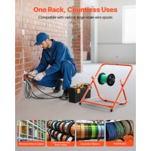 Foldable Wire Spool Rack Heavy Duty Cable Caddy for Electrical Industrial Retail