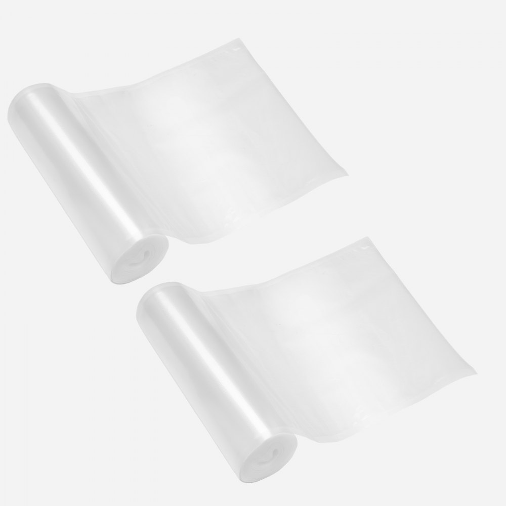 VEVOR Vacuum Sealer Bags, 2 Rolls 11 In x 50 Ft, Non-BPA Food Grade Seal A Meal Bags, Customizable Freezer-friendly Vac Sealing Bag for Food Saver, Food Storage Vacuum Bags for Meal Prep or Sous Vide