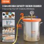 VEVOR Vacuum Chamber Tempered Glass Lid Vacuum 3 Gal Degassing Chamber Silicone