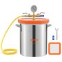 VEVOR Vacuum Chamber Tempered Glass Lid Vacuum 5 Gal Degassing Chamber Silicone