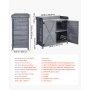 VEVOR Potting Bench Table, Outdoor Gardening Wooden Storage Cabinet with 98 x 48 cm Wood Tabletop, Garden Planting Workstation with Large Storage Space for Patio, Backyard, Gray
