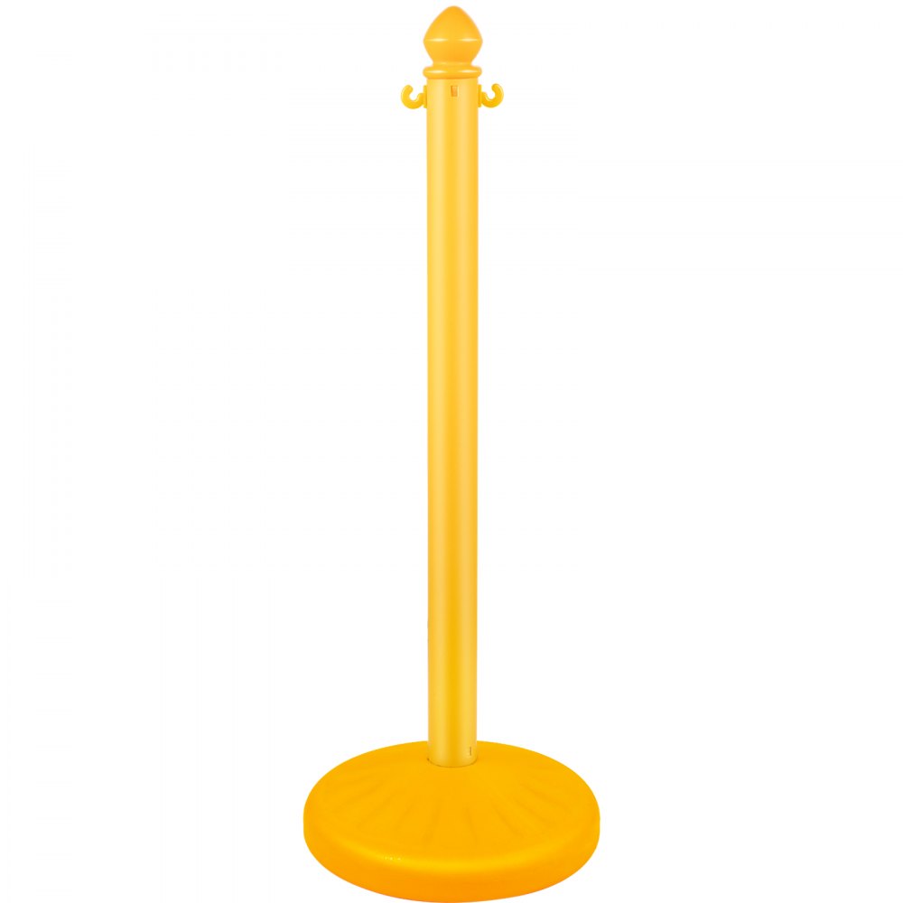 VEVOR Plastic Stanchion, 4pcs Chain Stanchion, Outdoor Stanchion w/ 4 x 39.5in Long Chains, PE Plastic Crowd Control Barrier for Warning/Crowd Control at Restaurant, Supermarket, Exhibition, City Mall