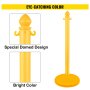 VEVOR Plastic Stanchion, 6pcs Chain Stanchion, Outdoor Stanchion w/ 6 x 39inch Long Chains, PE Plastic Crowd Control Barrier for Warning/Crowd Control at Restaurant, Supermarket, Exhibition, City Mall