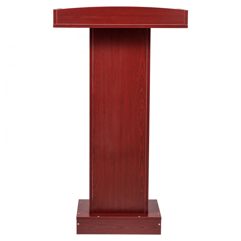 VEVOR Podium Stand, 41-Inch Wooden Lectern, Laptop Desk with Wide Reading Surface and Storage Shelf, Edge Stopper, Elegant Design, Flool-Standing, for Classroom, Conference, Church, and Presentation