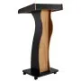 VEVOR Podium Stand, 120 cm Wooden Lectern Mobile Laptop Desk Storage Shelf, for Schools, Churches and Events, Portable Presentation Lectern Stand with Storage Shelf, Three-Sided Panels, and Book Stop