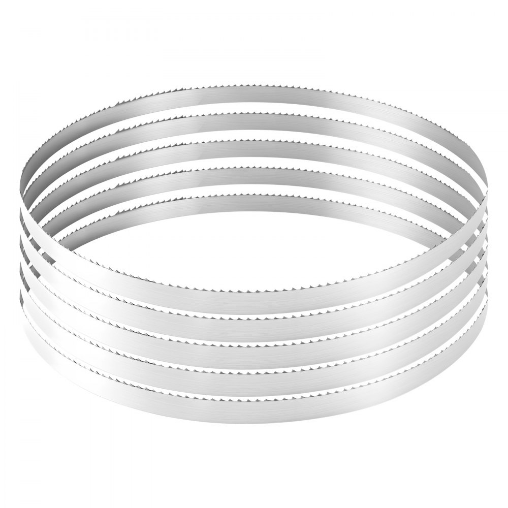 VEVOR Bandsaw Blade, 3810 mm Length, 4 TPI Band Saw Blade with 18 HRC Hardened Sharp Teeth, SK5 High-Strength Carbon Steel, 19 mm Width, Replacement for Major Woodworking Band Saw Brands, 1 Pack