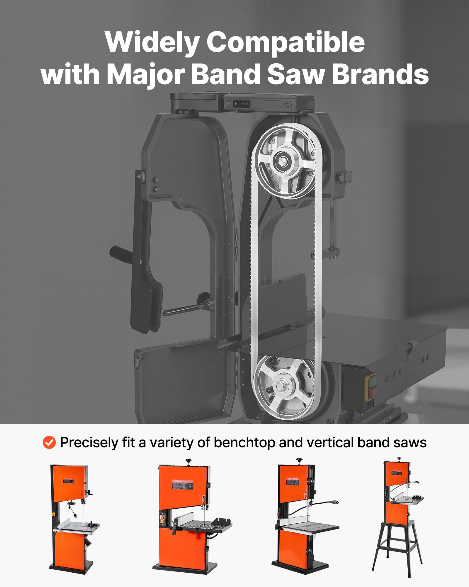 VEVOR Bandsaw Blade, 150 Inch Length, 4 TPI Band Saw Blade with 18 HRC Hardened Sharp Teeth, SK5 High-Strength Carbon Steel, 0.75 Inch Width, Replacement for Major Woodworking Band Saw Brands, 1 Pack