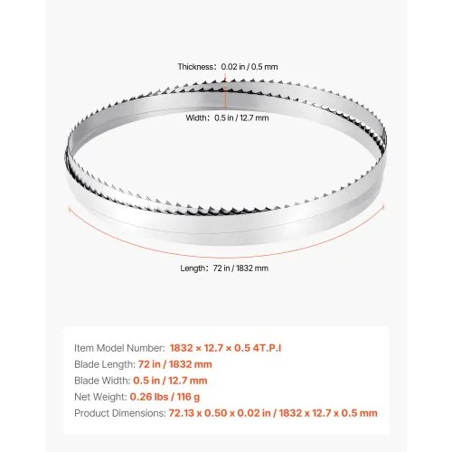Lintsae tera puidule 1832 mm, 4 TPI — pilt 7