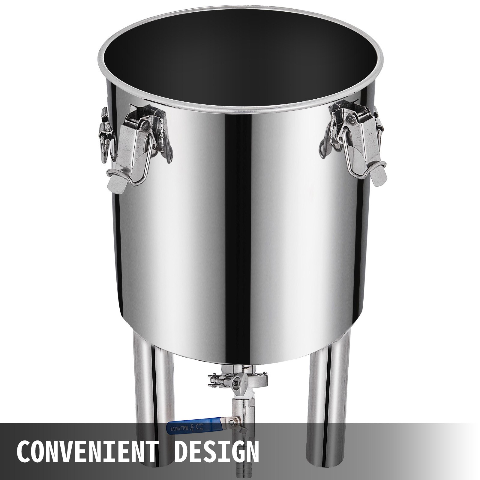 VEVOR 7Gallon/ 26Liter Brew Fermenter Conical Brew Fermenter Stainless Steel Brew Fermenter Home Brewing Brew Bucket Fermenter Beer Brewer with conical Base Brewing Equipment