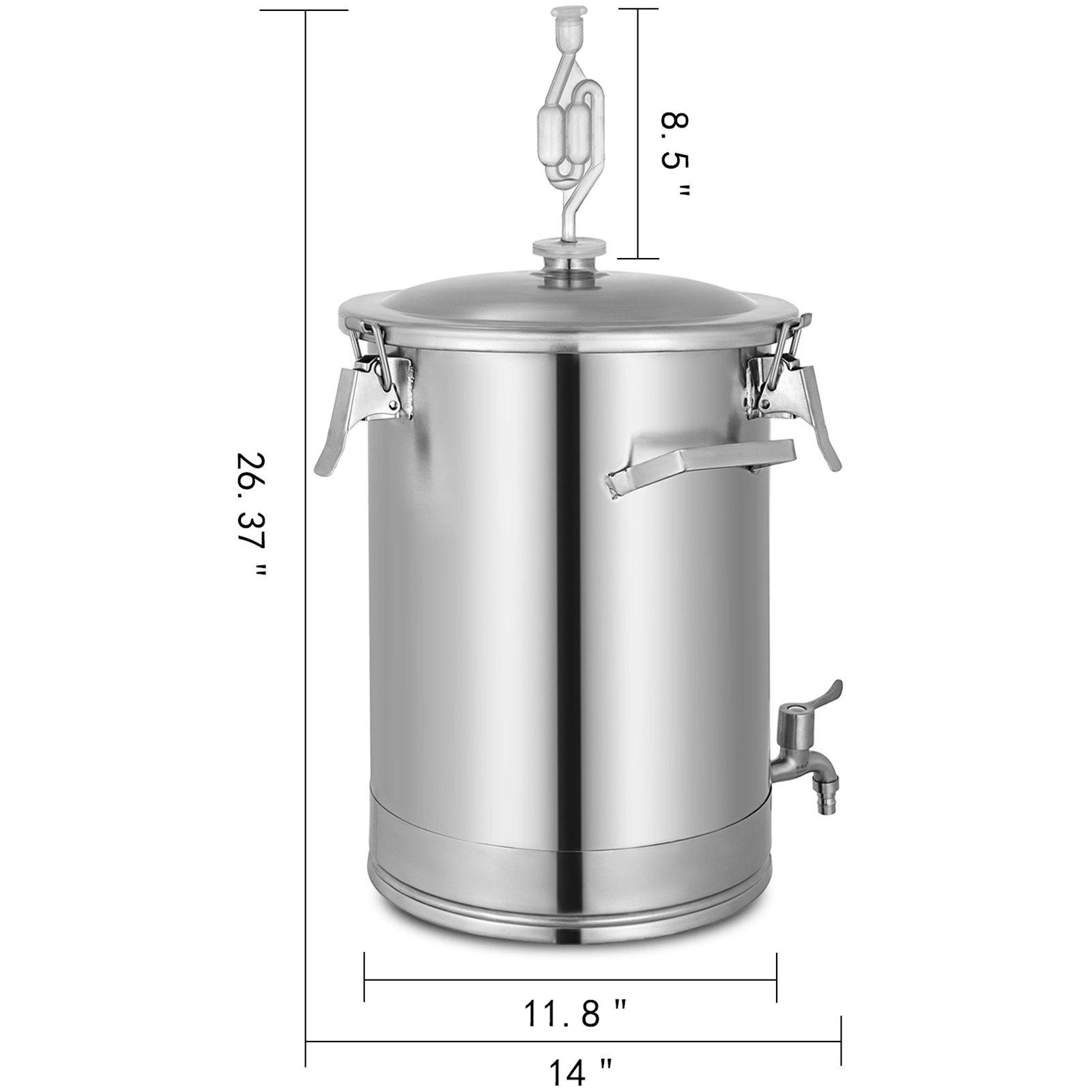 28 L Brew Bucket Fermenter Beer In-Vessel Homebrew Beer Wine Cider Handles