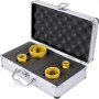 VEVOR Diamond Drill Bits 4PCS Diamond Hole Saw 25/35/50/68mm Tile Hole Saw Kit Vacuum Brazed Diamond Drill Bit 0.59in/15mm Segment Tile Hole Saw w Storage Case for Tile Ceramic Porcelain Marble Stone