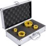 VEVOR Diamond Drill Bits 4PCS Diamond Hole Saw 25/35/50/68mm Tile Hole Saw Kit Vacuum Brazed Diamond Drill Bit 0.59in/15mm Segment Tile Hole Saw w Storage Case for Tile Ceramic Porcelain Marble Stone