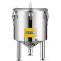 53l Wine Fermentation Bucket Fermenter With Thermometer 304 Stainless Steel