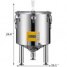 VEVOR 14 Gallon Stainless Steel Brew Fermenter Home Brewing Brew Bucket Fermenter With conical base Brewing Equipment