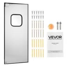 VEVOR Stainless Steel Traffic Swing Door Single Panel 91.4x213.4 cm Commercial