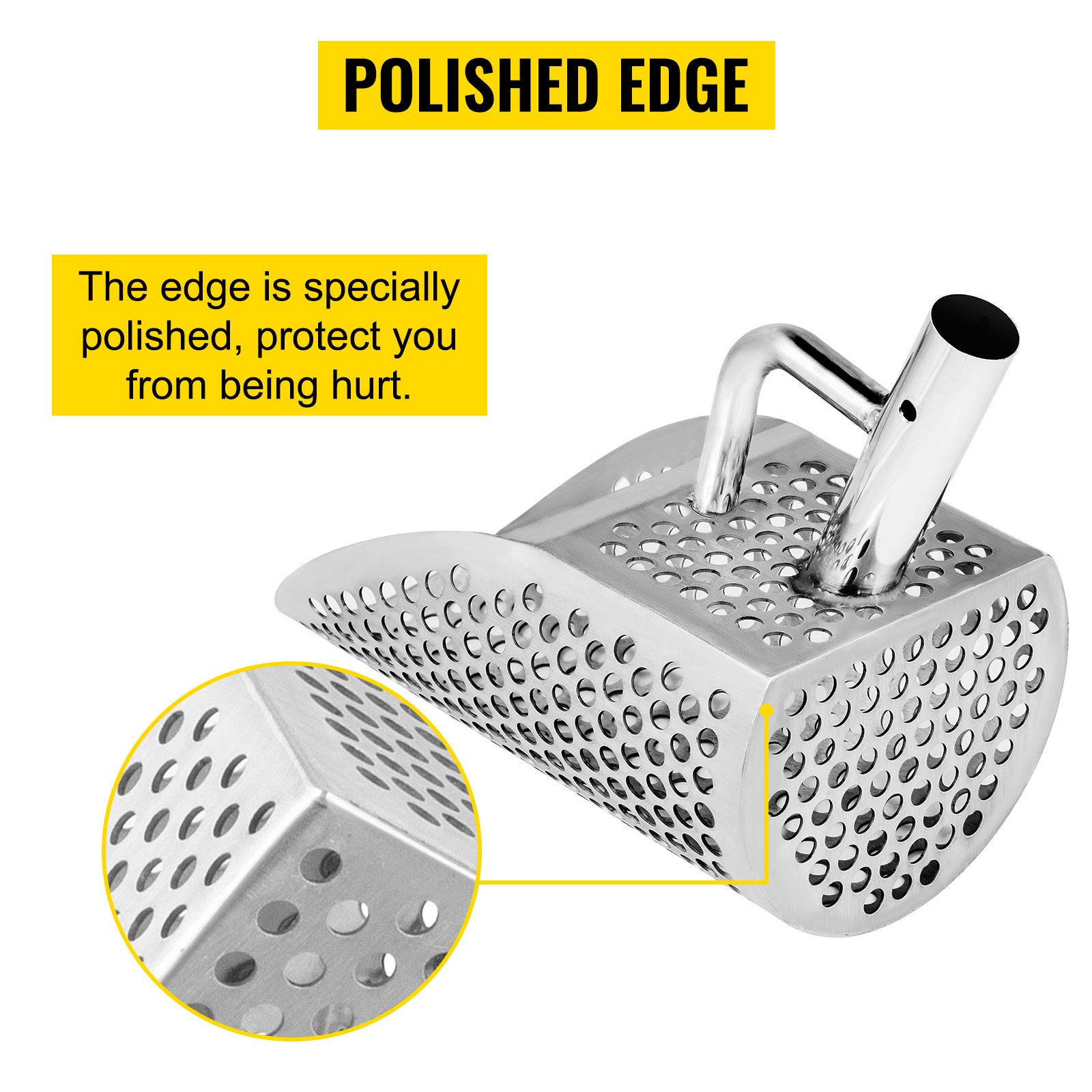 VEVOR Metal Detector Sand Scoop Stainless Steel Metal Detecting Hunting Scoop