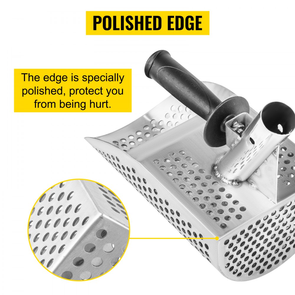 VEVOR Metal Detector Sand Scoop Stainless Steel Metal Detecting Hunting Scoop