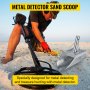 VEVOR détecteur de métaux pelle à sable en acier inoxydable détection de métaux pelle de chasse
