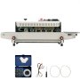 VEVOR Continuous Bag Band Sealing Machine FR770A Horizontal Bag Sealer with Digital Temperature Control Band Sealer Machine for 0.02-0.08 mm Plastic Bags Continuous Band Sealer with Printing Function