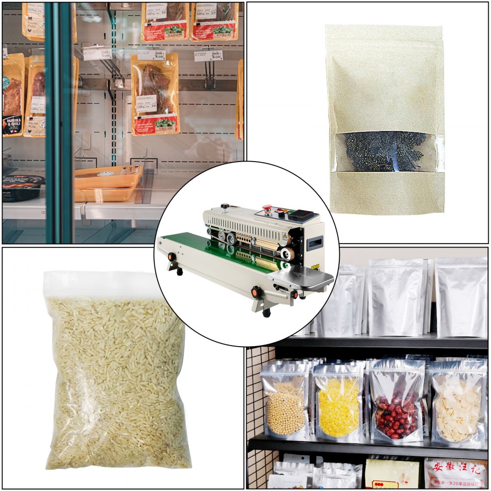 Vevor Continuous Bag Band Sealing Machine Band Sealer Machine Horizontal Fr770a