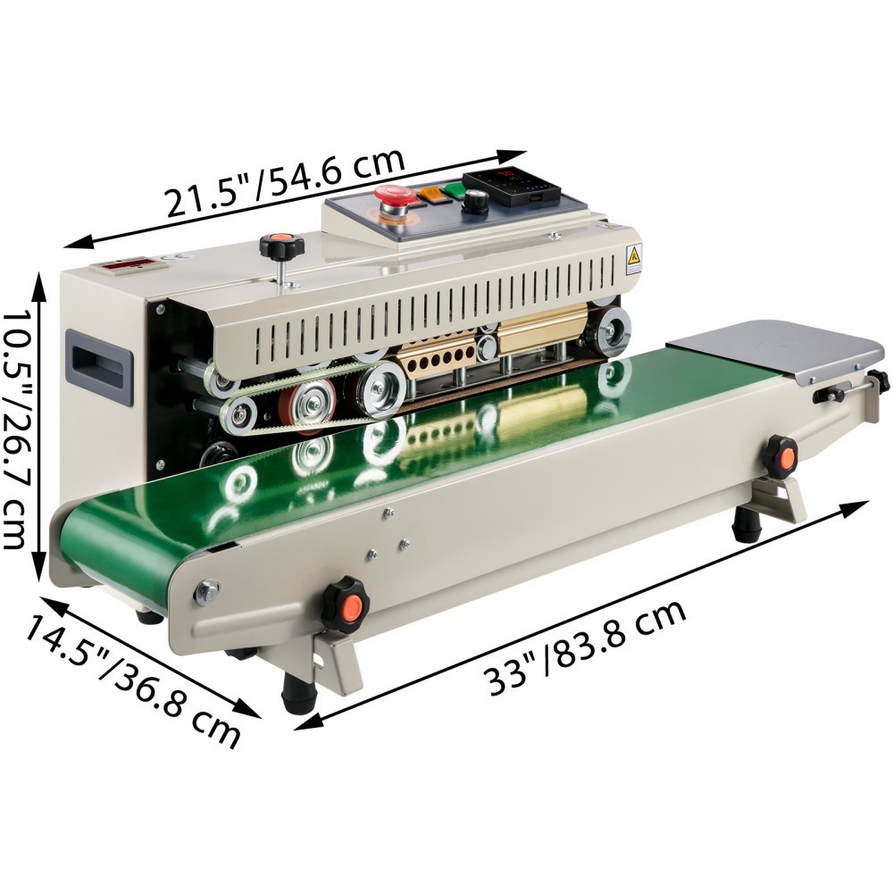 Vevor Continuous Bag Band Sealing Machine Band Sealer Machine Horizontal Fr770a