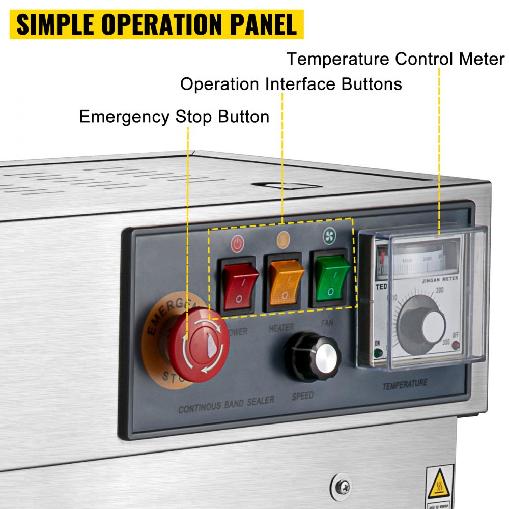 VEVOR Continuous Bag Sealing Machine Band Sealer Machine Horizontal and Vertical