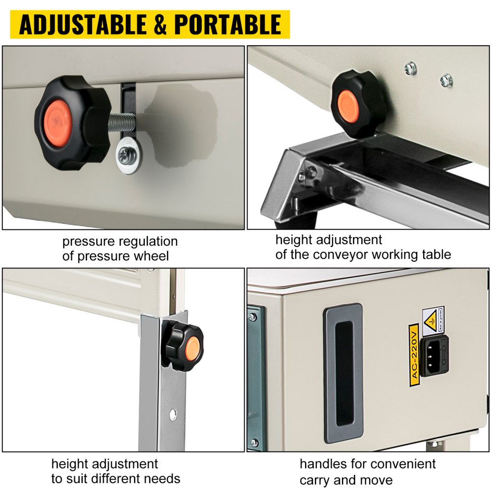 VEVOR Auto Plastic Bag Sealing Machine Band Sealer Vertical FR900 Continuous