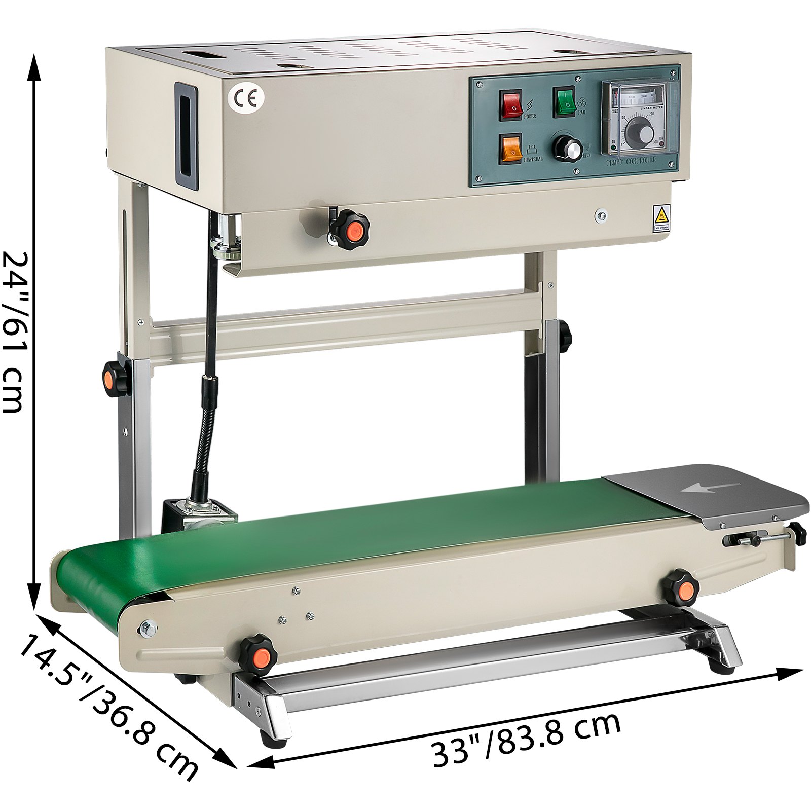 VEVOR Auto Plastic Bag Sealing Machine Band Sealer Vertical FR900 Continuous