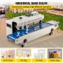 VEVOR Continuous Band Sealer, 0.24-0.6 in/6-15 mm Seal Width, FR900 220V/50Hz Horizontal Sealing Machine, Band Heat Sealer with Digital Temperature Control for PVC Membrane Bag Film