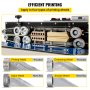 VEVOR Continuous Band Sealer, 0.24-0.6 in/6-15 mm Seal Width, FR900 220V/50Hz Horizontal Sealing Machine, Band Heat Sealer with Digital Temperature Control for PVC Membrane Bag Film