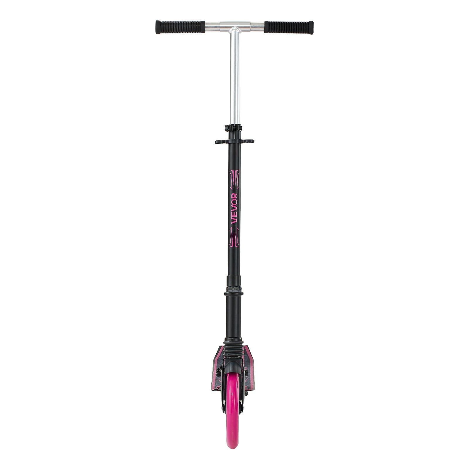VEVOR Kick Scooter for Kids Ages 8+, Teens & Adults, 2-Wheel Toddler Scooter with Adjustable Height Handlebar, Wide Anti-Slip Deck, Foldable Lightweight Frame for Boys and Girls up to 99.8 kg, Pink