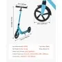 VEVOR Kick Scooter for Kids Ages 8+, Teens & Adults, 2-Wheel Toddler Scooter with Adjustable Height Handlebar, Wide Anti-Slip Deck, Foldable Lightweight for Boys & Girls up to 99.8 kg, Blue + Black