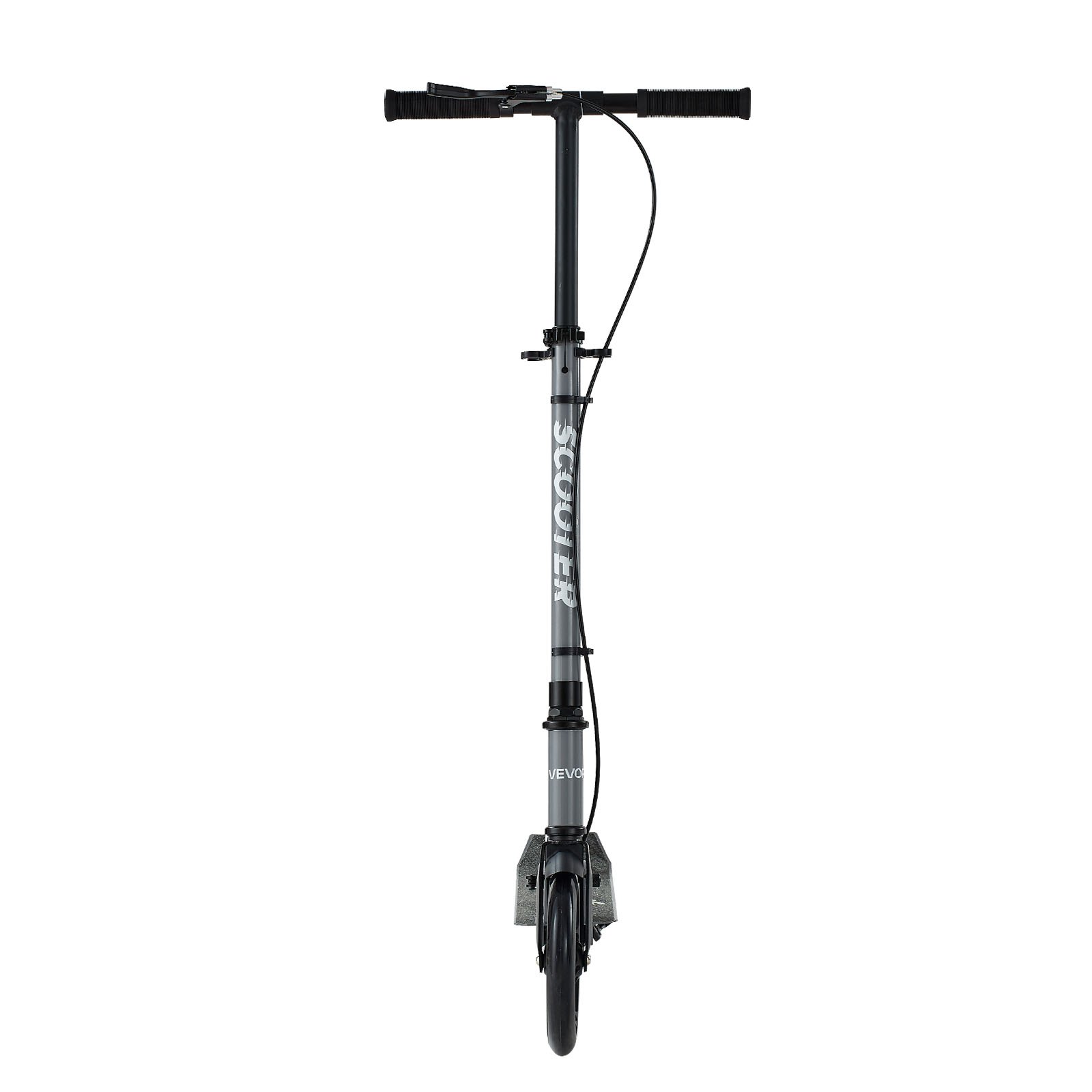 VEVOR Kick Scooter for Kids Ages 8+, Teens & Adults, 2-Wheel Toddler Scooter with Adjustable Height Handlebar, Wide Anti-Slip Deck, Foldable Lightweight Frame for Boys and Girls up to 99.8 kg, Gray