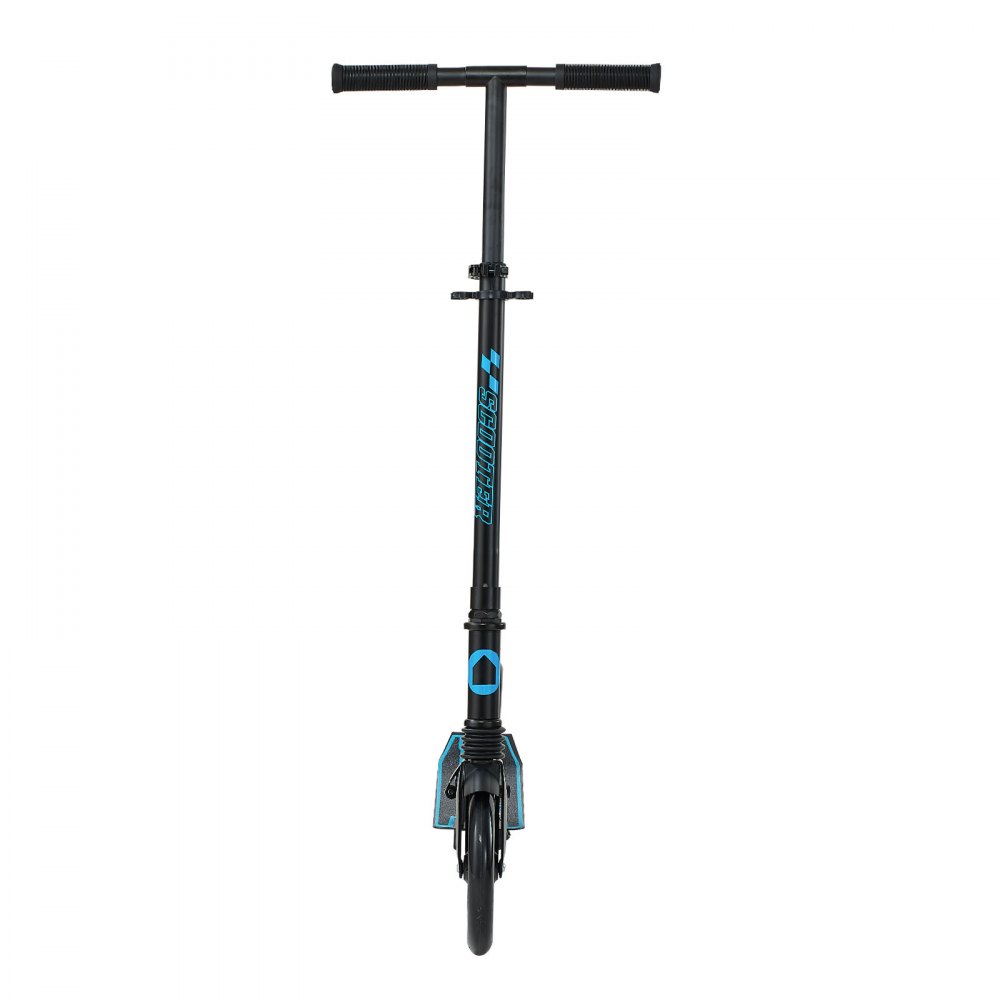 VEVOR Kick Scooter for Kids Ages 8+, Teens & Adults, 2-Wheel Toddler Scooter with Adjustable Height Handlebar, Wide Anti-Slip Deck, Foldable Lightweight for Boys & Girls up to 99.8 kg, Black + Blue