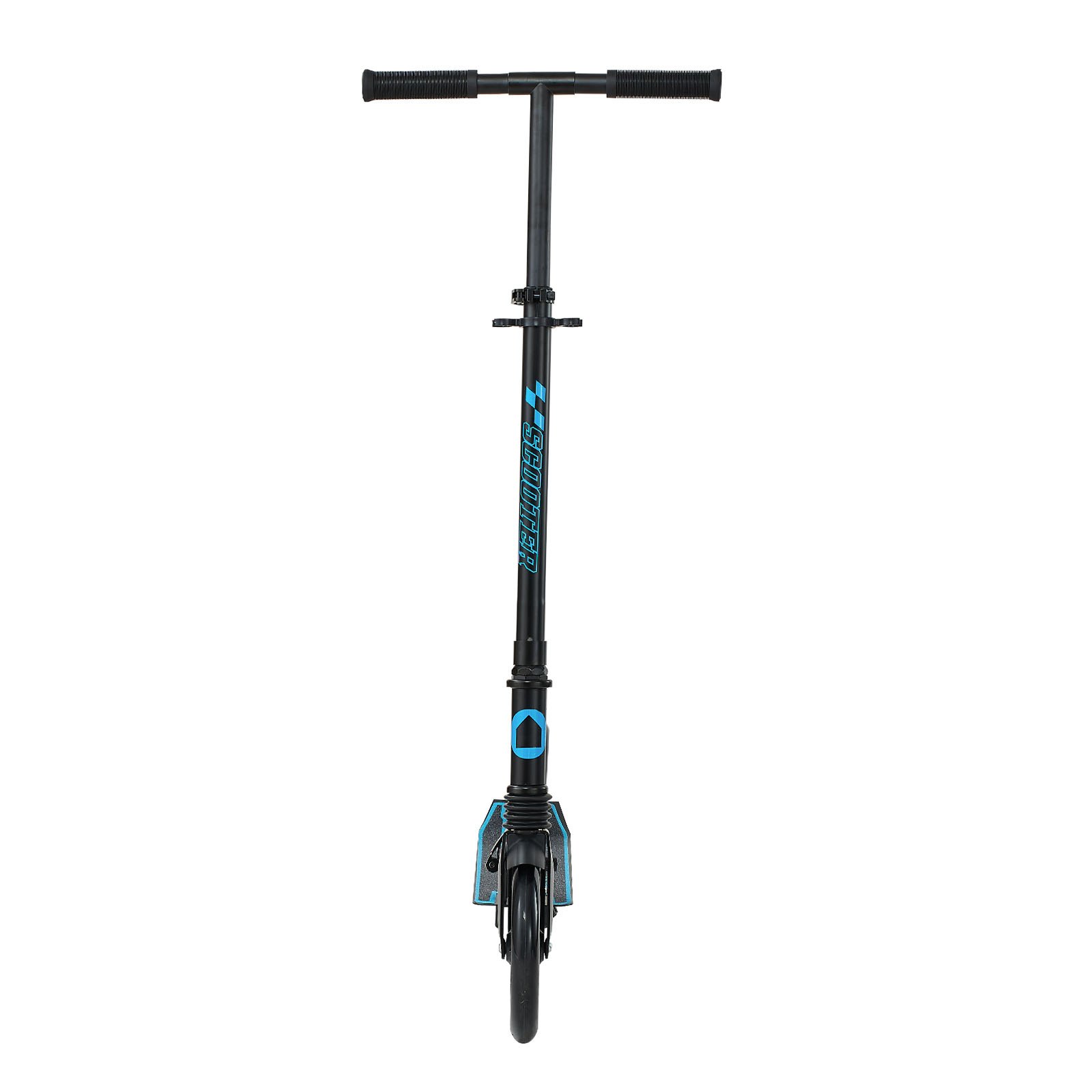 VEVOR Kick Scooter for Kids Ages 8+, Teens & Adults, 2-Wheel Toddler Scooter with Adjustable Height Handlebar, Wide Anti-Slip Deck, Foldable Lightweight for Boys & Girls up to 99.8 kg, Black + Blue