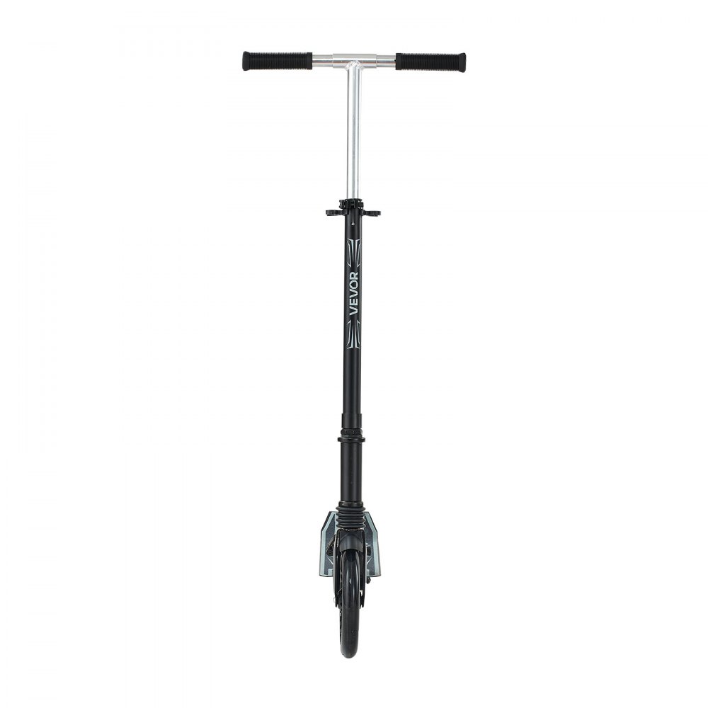 VEVOR Kick Scooter for Kids Ages 8+, Teens & Adults, 2-Wheel Toddler Scooter with Adjustable Height Handlebar, Wide Anti-Slip Deck, Foldable Lightweight Frame for Boys & Girls up to 99.8 kg, Black