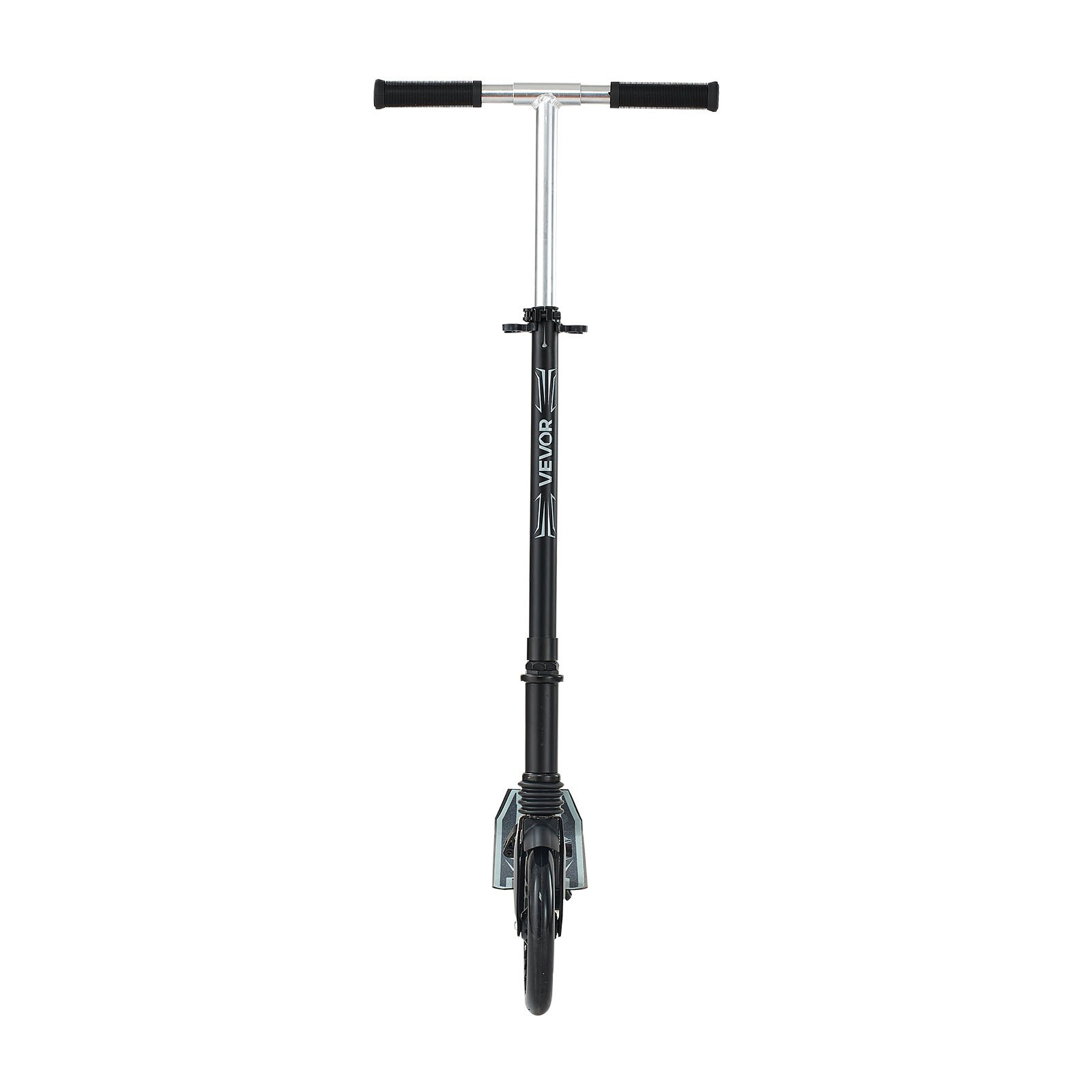 VEVOR Kick Scooter for Kids Ages 8+, Teens & Adults, 2-Wheel Toddler Scooter with Adjustable Height Handlebar, Wide Anti-Slip Deck, Foldable Lightweight Frame for Boys & Girls up to 99.8 kg, Black