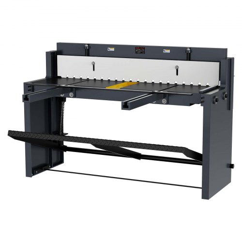 VEVOR Foot Stomp Sheet Metal Shear, 52 in Width Manual Floor Shear, with Soild Steel Frame, Adjustable Blade Gap, Material Stops, Foot-Pedal Control for Cutting Steel, Copper, Rebar, and Aluminum