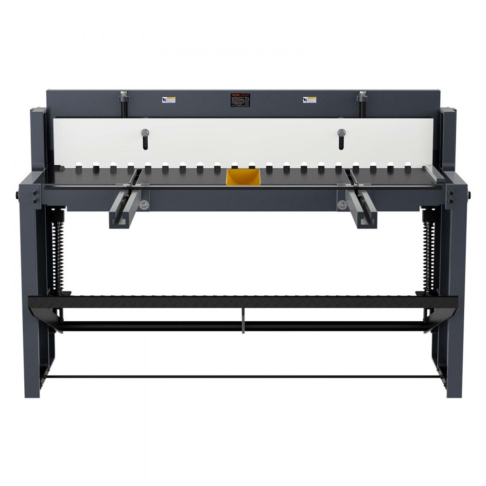 VEVOR Foot Stomp Sheet Metal Shear, 52 in Width Manual Floor Shear, with Soild Steel Frame, Adjustable Blade Gap, Material Stops, Foot-Pedal Control for Cutting Steel, Copper, Rebar, and Aluminum